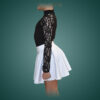 Feis Dress White Irish Dance Skirt and Black Raglan Leotard
