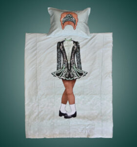 Feis Dress Irish Dancer Duvet Cover Set Teel Mist Green